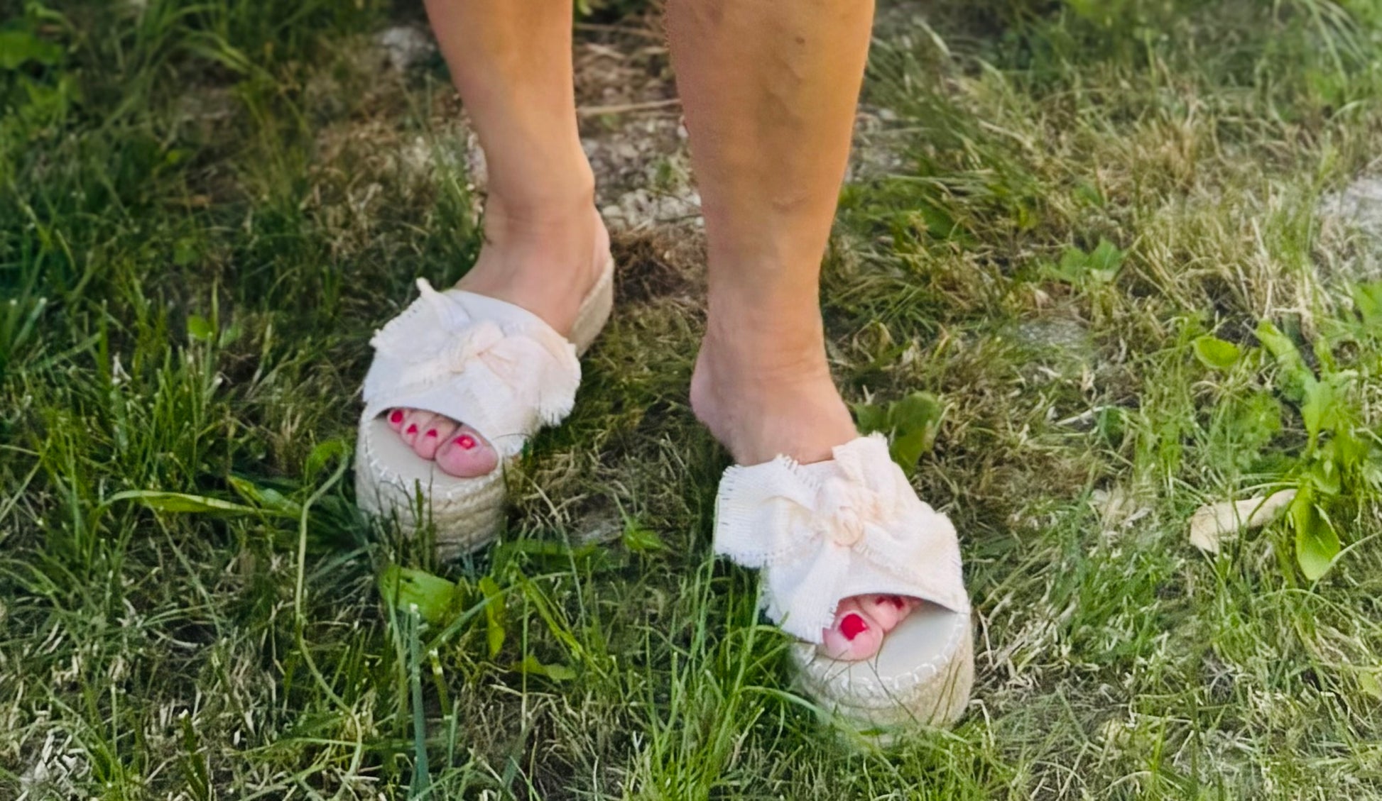 Espadrilles compensées à noeud👒